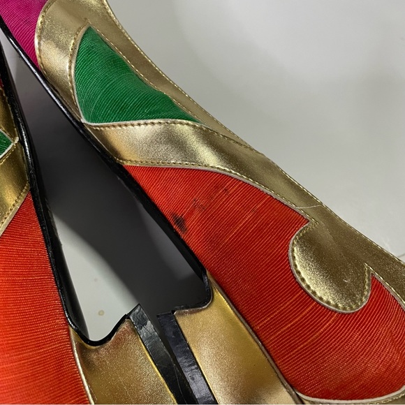 Princess Robyn Colorful Mini Heel Loafer Dress Business Casual Shoes Size 9.5 - Picture 6 of 11